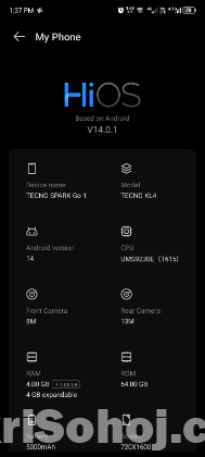 Tecno Spark Go 1
